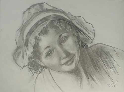 Graphite powder and pencil.